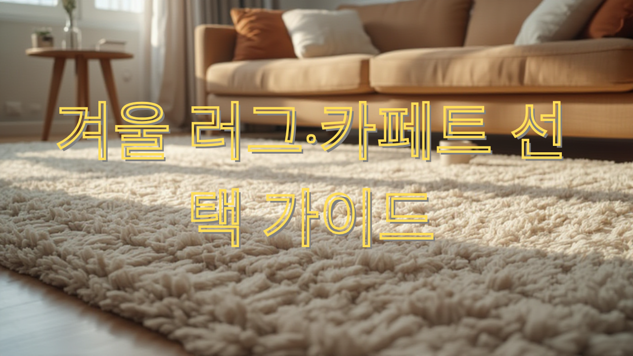 겨울 러그·카페트 선택 가이드: 발바닥 냉기 차단하는 재질·두께·깔기 순서