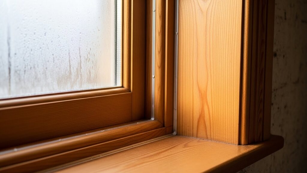 단열 보강 후 따뜻해진 샤시 프레임 모습 실사 이미지