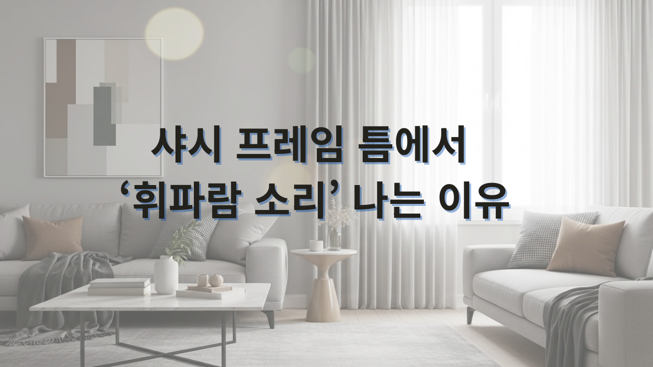 샤시 프레임 틈에서 ‘휘파람 소리’ 나는 이유