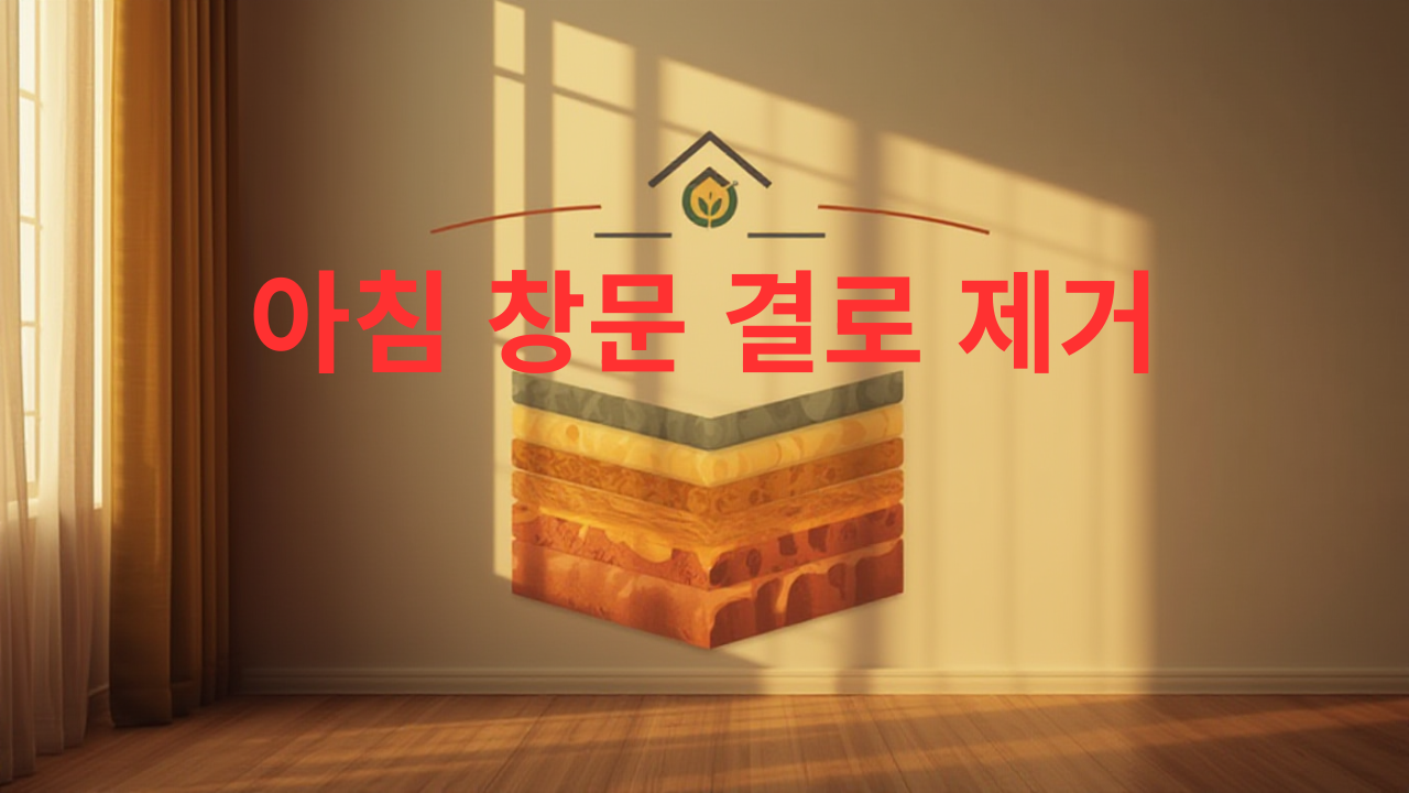 아침 창문 결로 제거 방법 환기 보습 스퀴즈