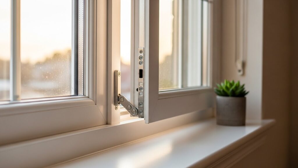 정렬 보강 후 자연스럽게 닫히는 창문 모습 실사 이미지