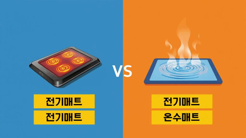 전기매트 vs 온수매트: 소비전력·월요금 비교표