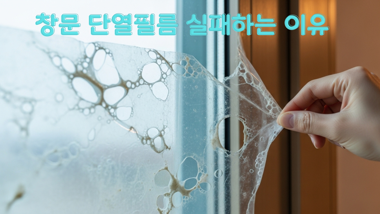 창문 단열필름 실패하는 이유와 기포 없이 제대로 붙이는 방법