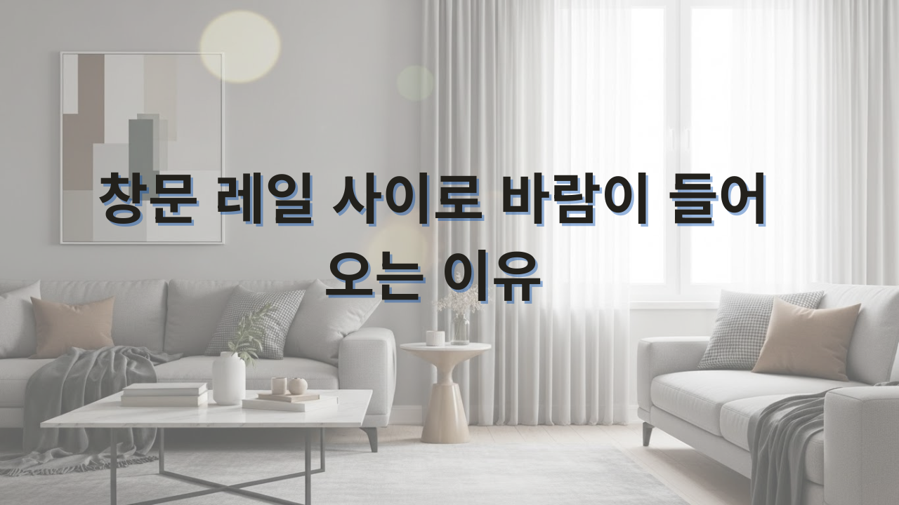 창문 레일 사이로 바람이 들어오는 이유와 레일 틈새 차단하는 확실한 방법