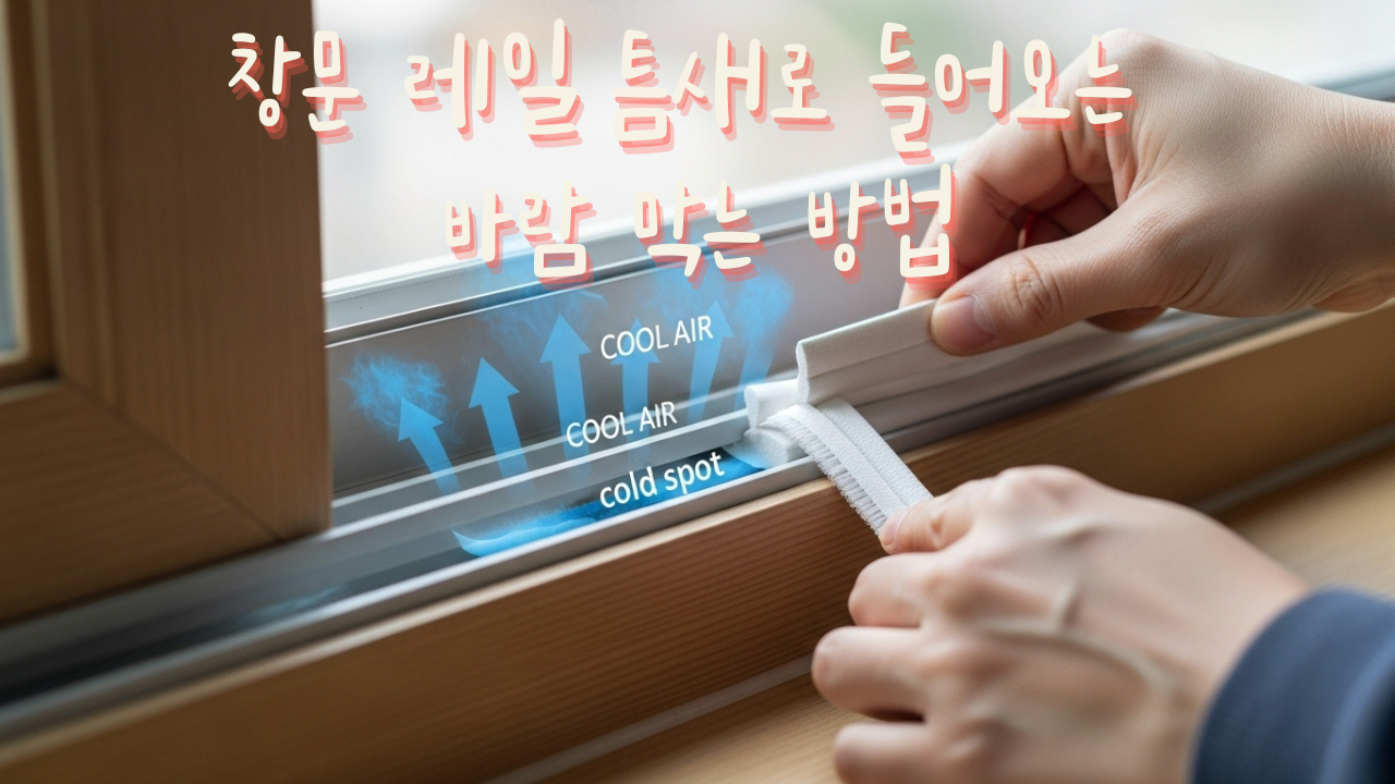 창문 레일 틈새로 들어오는 바람 막는 방법과 레일 틈 확인하는 쉬운 체크법