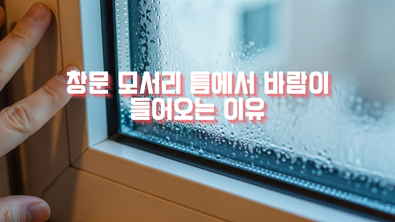 창문 모서리 틈에서 바람이 들어오는 이유