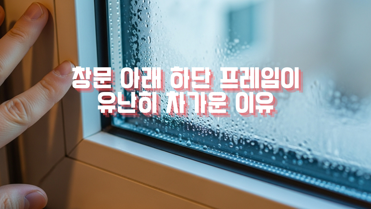 창문 하단 프레임이 유난히 차가운 이유와 바닥 시림 줄이는 확실한 방법