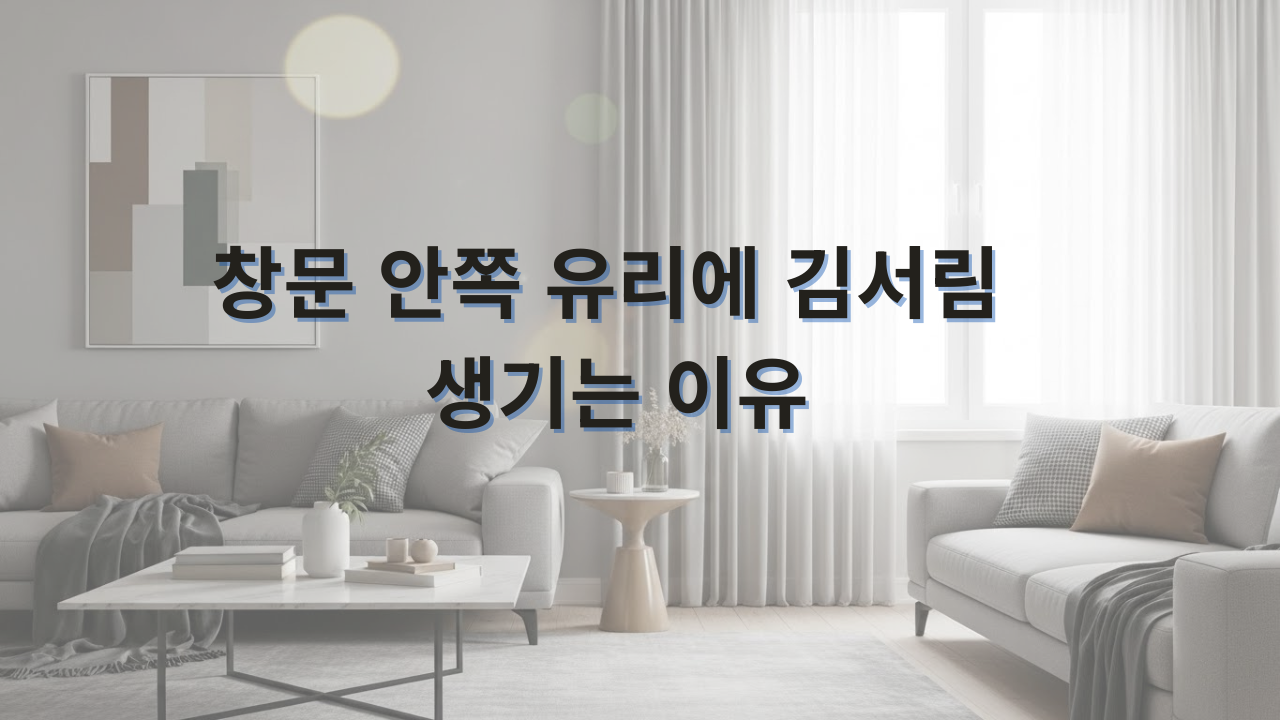 창문 안쪽 유리에 김서림 생기는 이유