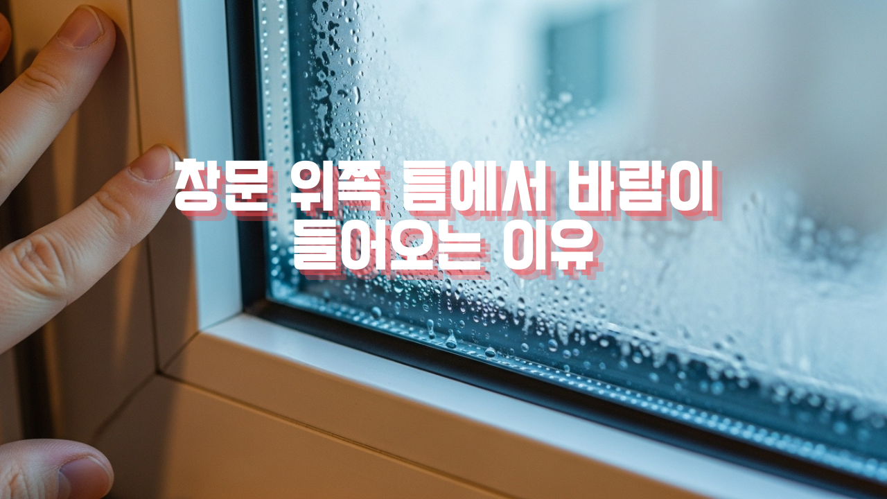 창문 위쪽 틈에서 바람이 들어오는 이유