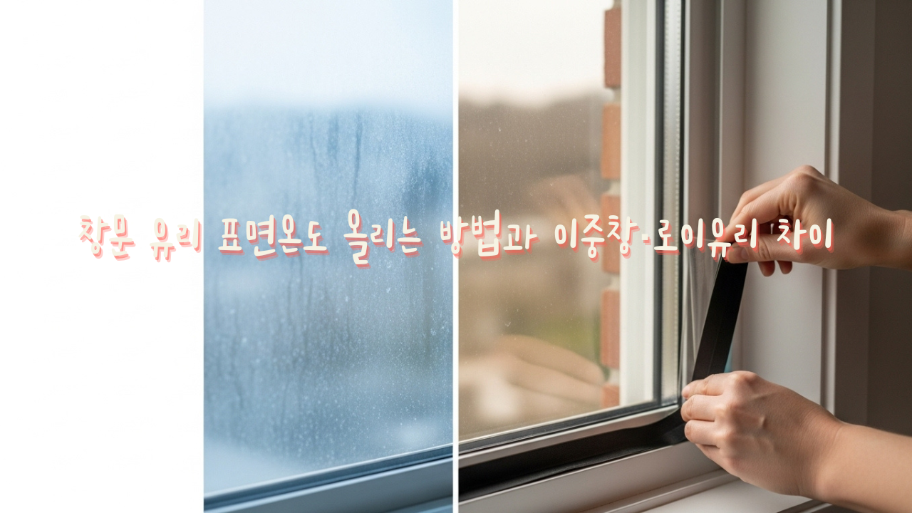 창문 유리 표면온도 올리는 방법과 이중창·로이유리 차이