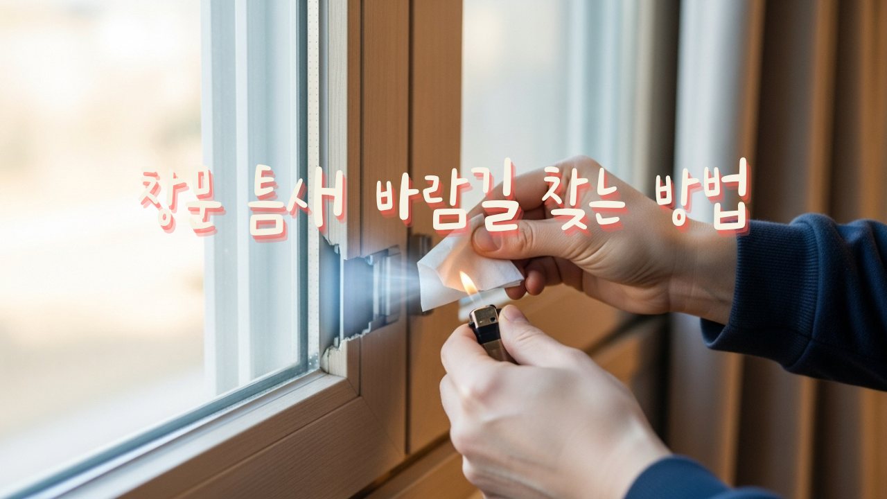 창문 틈새 바람길 찾는 방법