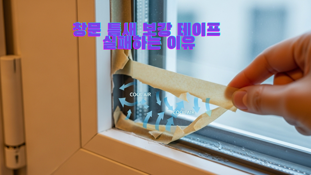 창문 틈새 보강 테이프 실패하는 이유