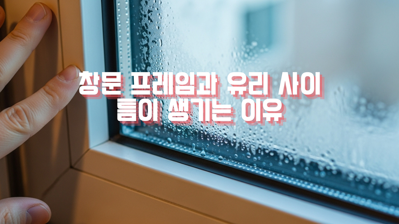창문 프레임과 유리 사이 틈이 생기는 이유와 틈새 바람 확실하게 막는 방법
