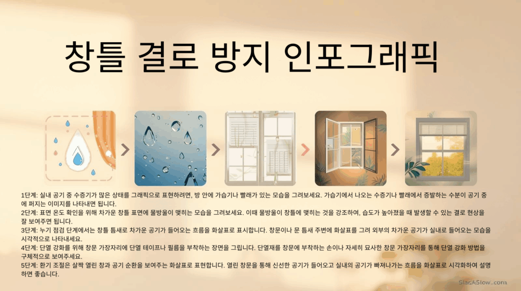 창틀 결로 방지 — 습도·표면온도·누기 원인과 해결 순서