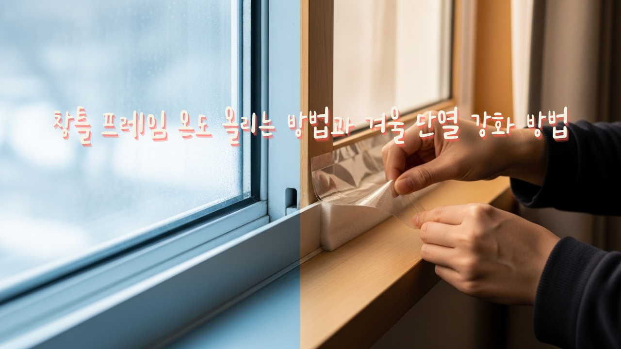 창틀 프레임 온도 올리는 방법과 겨울 단열 강화 방법