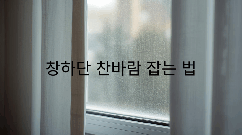 창하단 찬바람 잡는 법 브러시형 틈막이·도어스윕 설치 요령
