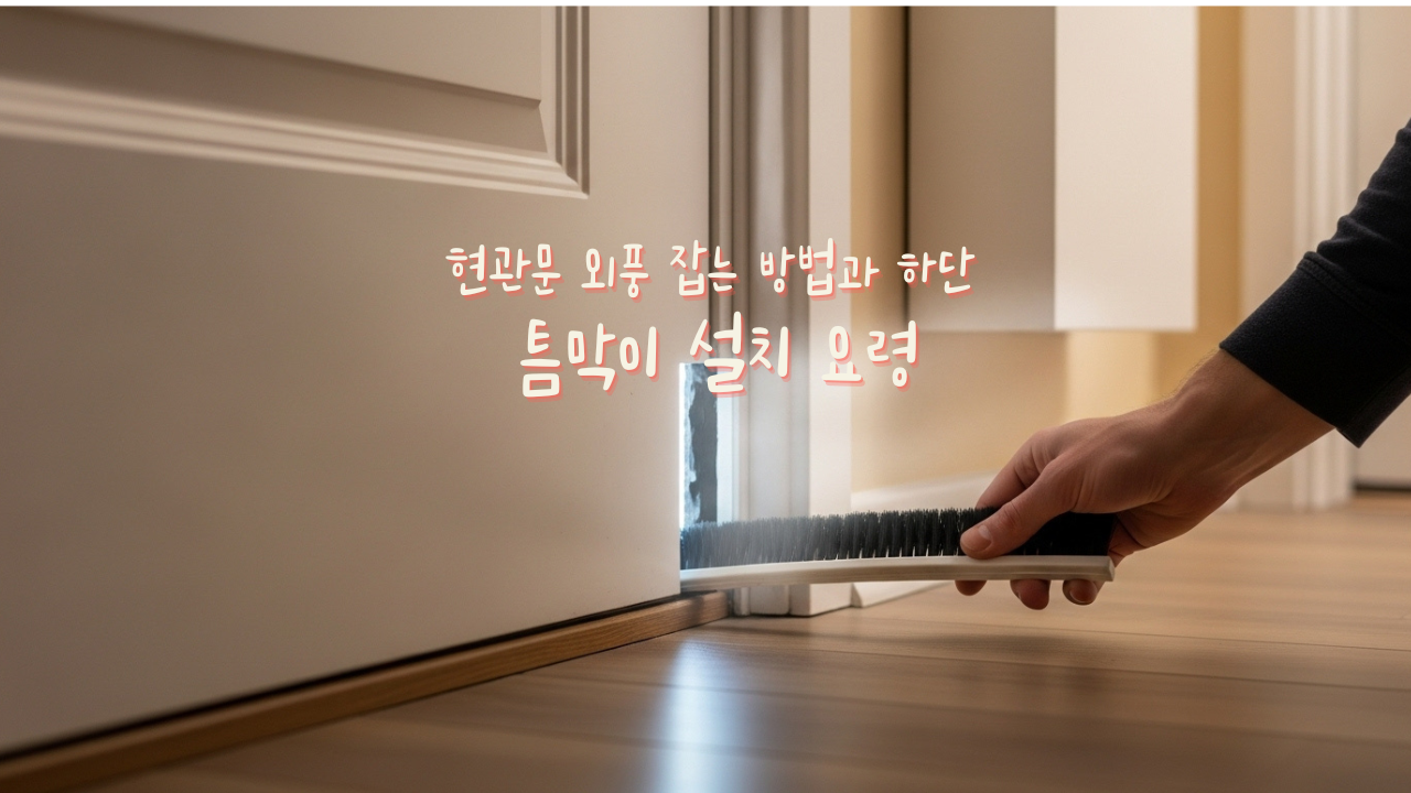 현관문-외풍-잡는-방법과-하단-틈막이-설치-요령