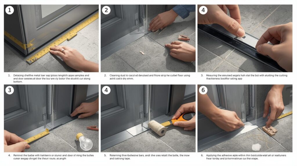 현관문 틈막이 설치 체크리스트 — 표시·청소·두께선택·재단·보강·마감
