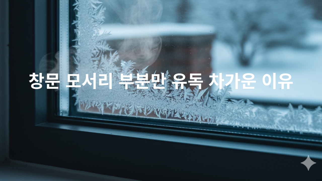 창문 모서리 부분만 유독 차가운 이유
