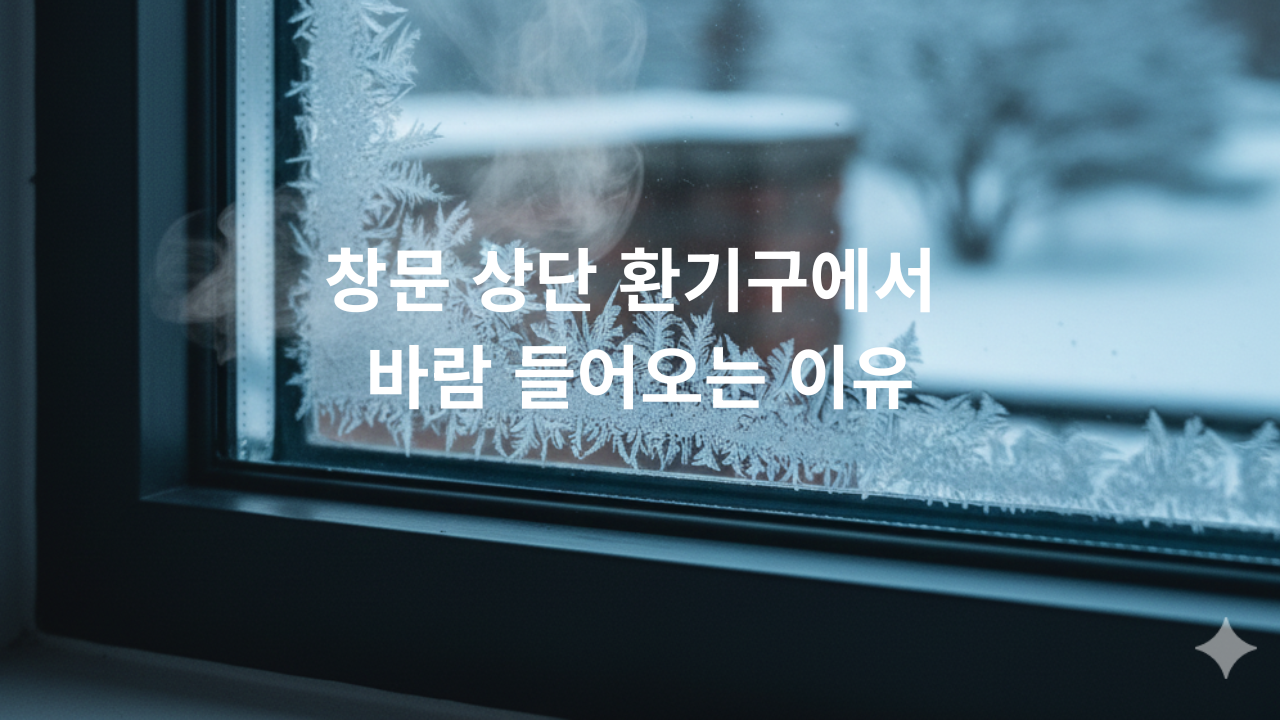 창문 상단 환기구에서 바람 들어오는 이유